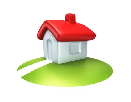 Small symbolic house 3d render Ilustración de archivo