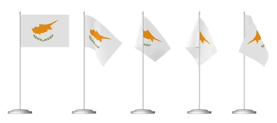 Small table flag of cyprus Illustrazione stock