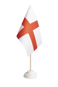 Small table flag of England isolated on white background Stock Illustration