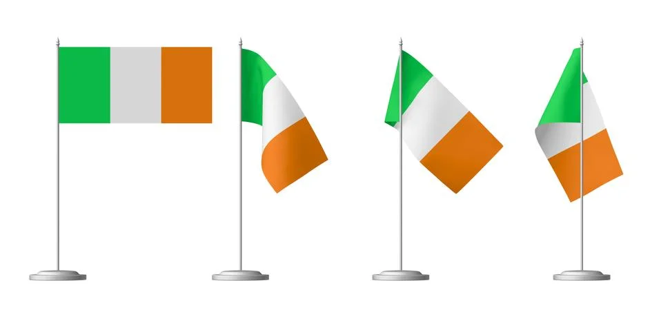 Small table flag of ireland Stock Illustration