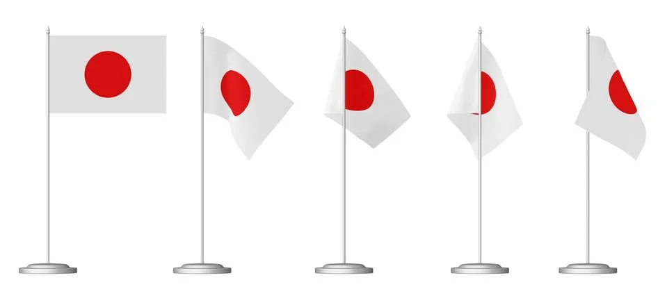 Small table flag of japan Illustrazione stock