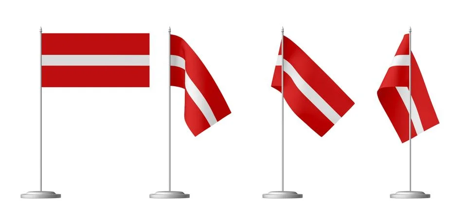 Small table flag of latvia Stock Illustration