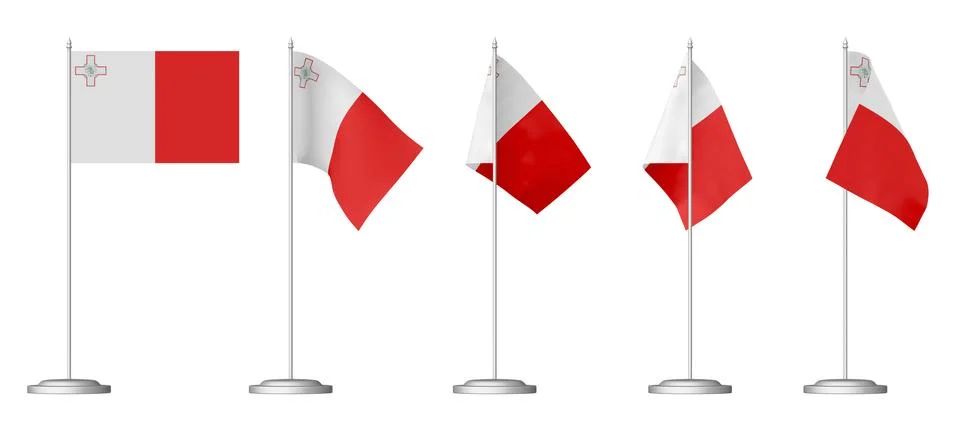 Small table flag of malta Stock Illustration