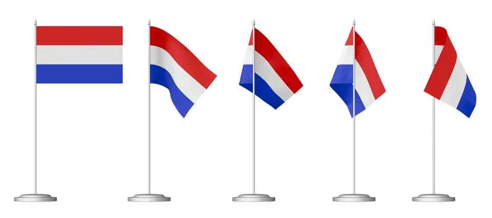 Small table flag of netherlands Stock Illustration