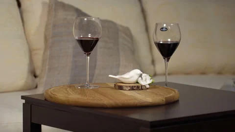 Small table with glasses of wine 動画素材 102531455