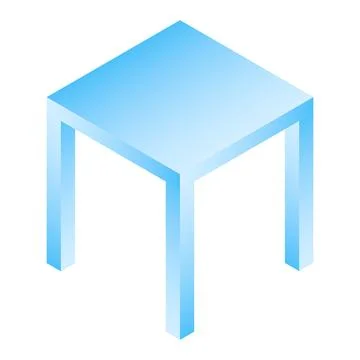 Small table icon, isometric style Stock Illustration