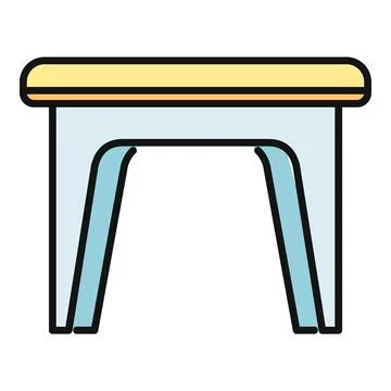 Small table vector icon for furniture design Stock Illustration