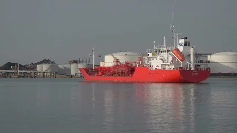 Small tanker Key North in 4K. Stock Footage 113399573