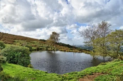 A small tarn in the Forest of Bowland Stock Photos