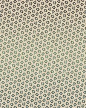 Small teal star flowers repeat evenly over a warm beige ground, creating a .. Stock Illustration