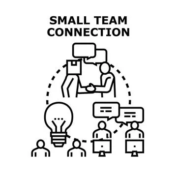 Small team connection developing business collaboration and success イラスト素材