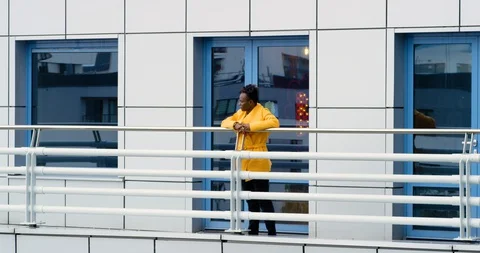 A Small Team of Office Workers Shaking Hands and Welcoming Each Other on Office Stock Footage 129033497