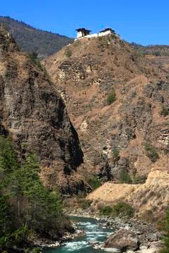 Small temple on the mountain Stock Photos