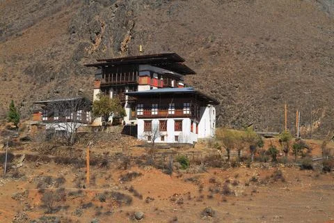 Small temple on the mountain Small temple on the mountain, Paro Valley, Bh... Stock-Fotos