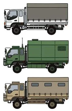 Small terrain trucks Stock Illustration