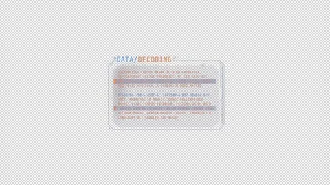 Small text decoding window with flickering effect. Stock Footage 242386466