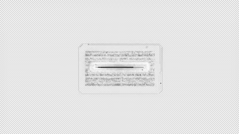 Small text decoding window with loading line. Video stock 244959303