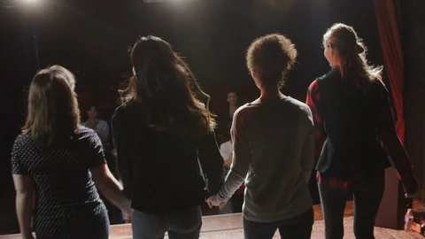 Small theater, cast bow Stock Footage 127747740