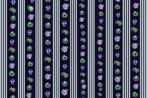 Small Tiny Fruits Design On The Dark Background Illustrazione stock
