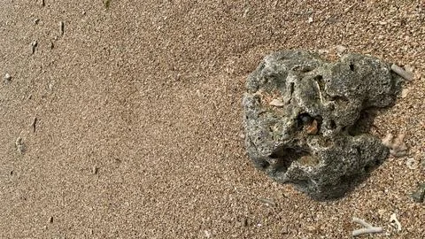 Small tiny waves lapped at the shore. Kondang Merak Beach in Malang Indonesia Stock Photos