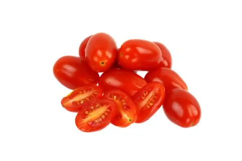 Small tomatoes in pile Stock Photos