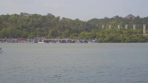 Small tourist boat Video stock 76010339