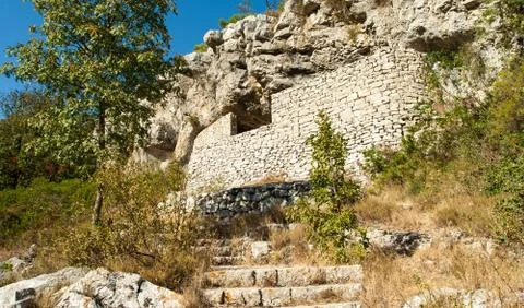 Small tower on the hillside Stock Photos