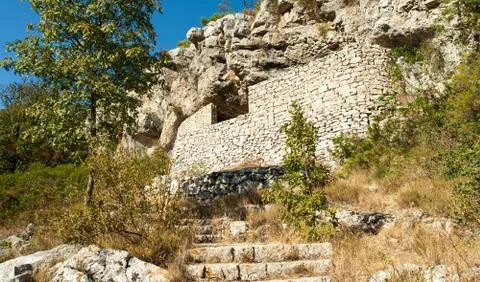 Small tower on the hillside Stock Photos