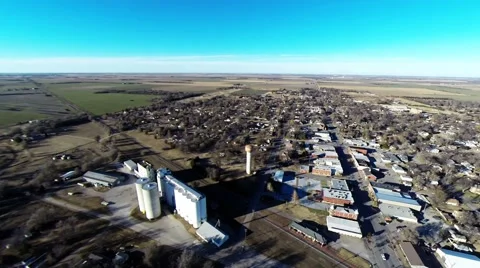 Small town aerial view Stockbeeldmateriaal 44480962