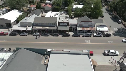 Small Town Aerial View Stock Footage 247333716