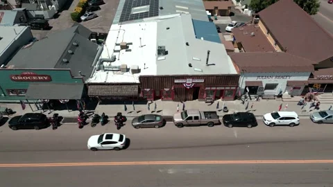 Small Town Aerial View Stock Footage 247333729