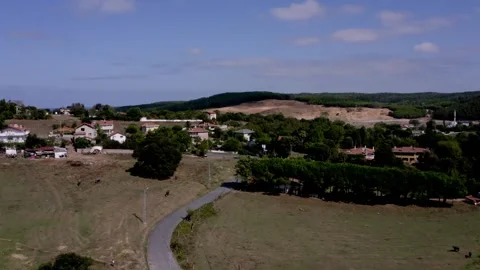 Small town and clear sea Stock Footage 167586533