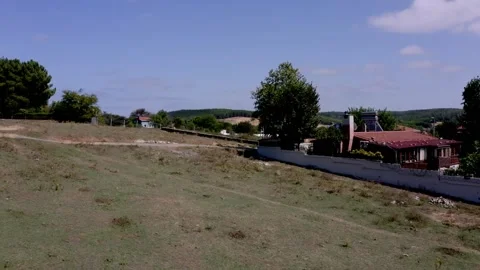 Small town and sky Stock Footage 167586276