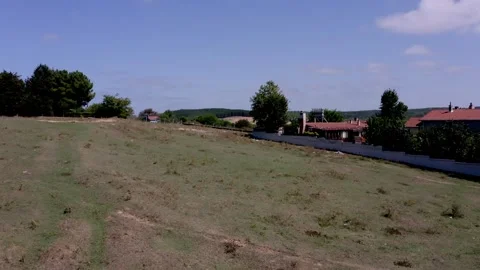 Small town and sky Stock Footage 167586290