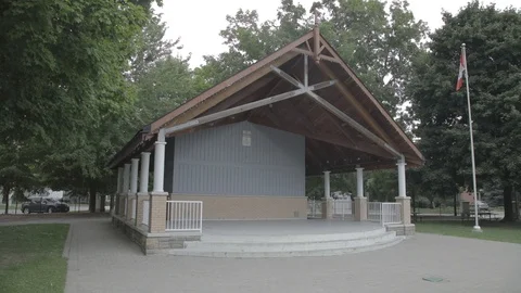 Small Town Bandstand Stock Footage 99374403