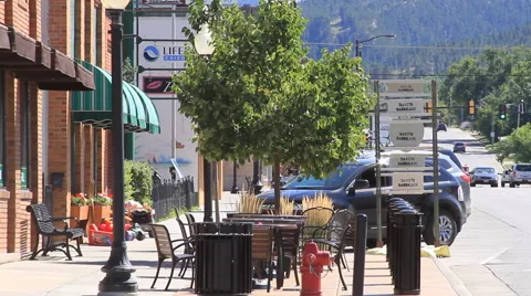 Small town cafe seating Stock Footage 42472518