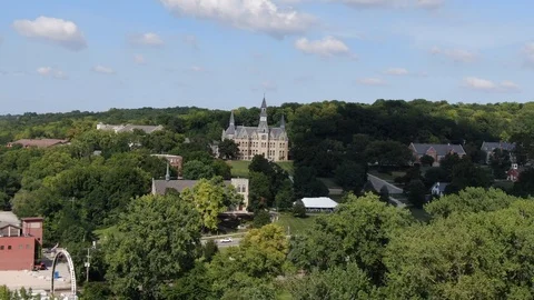 Small town castle Stock Footage 114751298