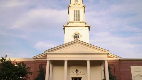 Small Town Church Video stock 190129246