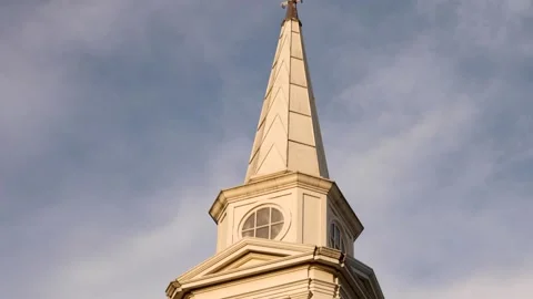 Small Town Church Video stock 190129694
