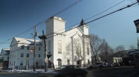 Small Town - Church intersection Video stock 40515399