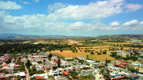 Small town on the coast of Cyprus. Stock Footage 191795780