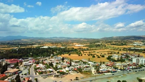 Small town on the coast of Cyprus. Video stock 191796007