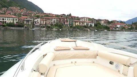 Small town on Como lake Stock Footage 32318642