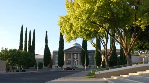 Small town county courthouse Stock Footage 53477405