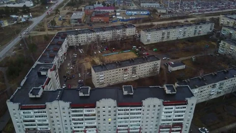 Small town courtyard Stock Footage 74428685