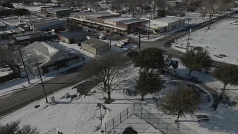 Small town covered in snow Stock-Footage 165907028