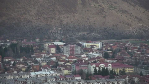 Small town at dawn Video stock 147547967