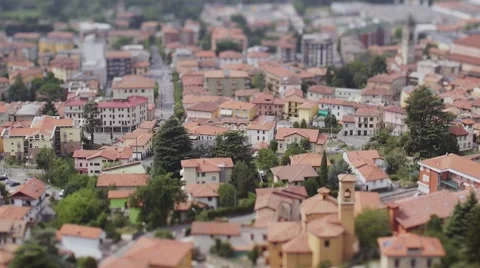 Small town districts view from above. Italy Stock Footage 56377604