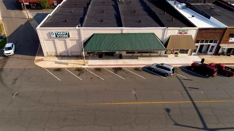 SMALL TOWN DRONE Vídeo Stock 99610069