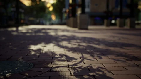 Small town with empty streets Stock Footage 208612796